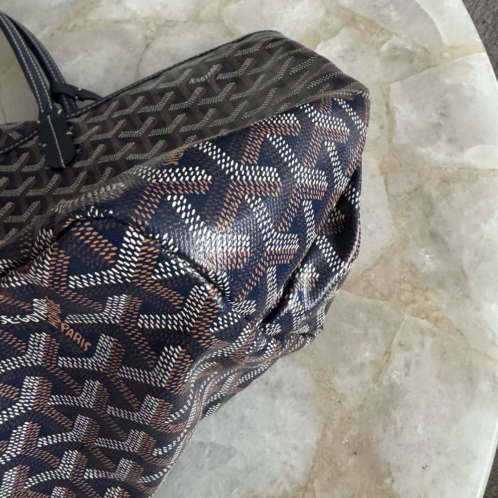 Auth Goyard St. Louis PM dark blue bag - Picture 6 of 9